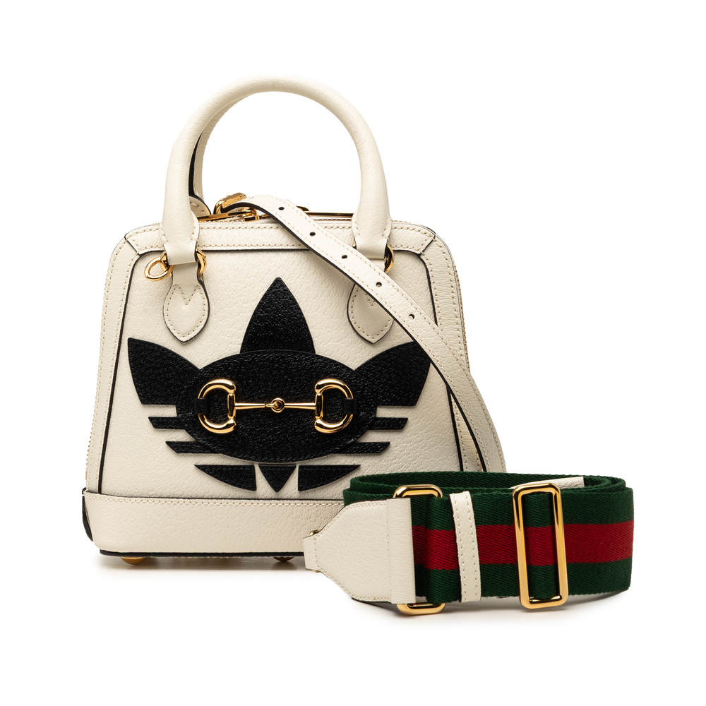 Pre-Loved Gucci Adidas Mini Leather Horsebit 1955 Top Handle Bag - Picture 8 of 8